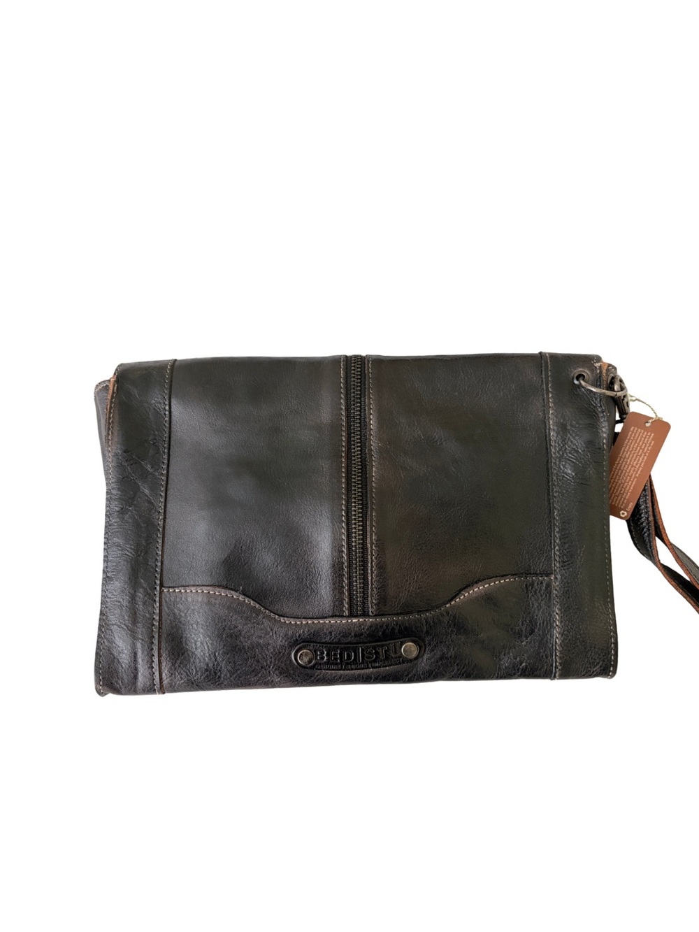 NWT BED|STU Leather Clutch with Wrist Strap - Picture 2 of 11